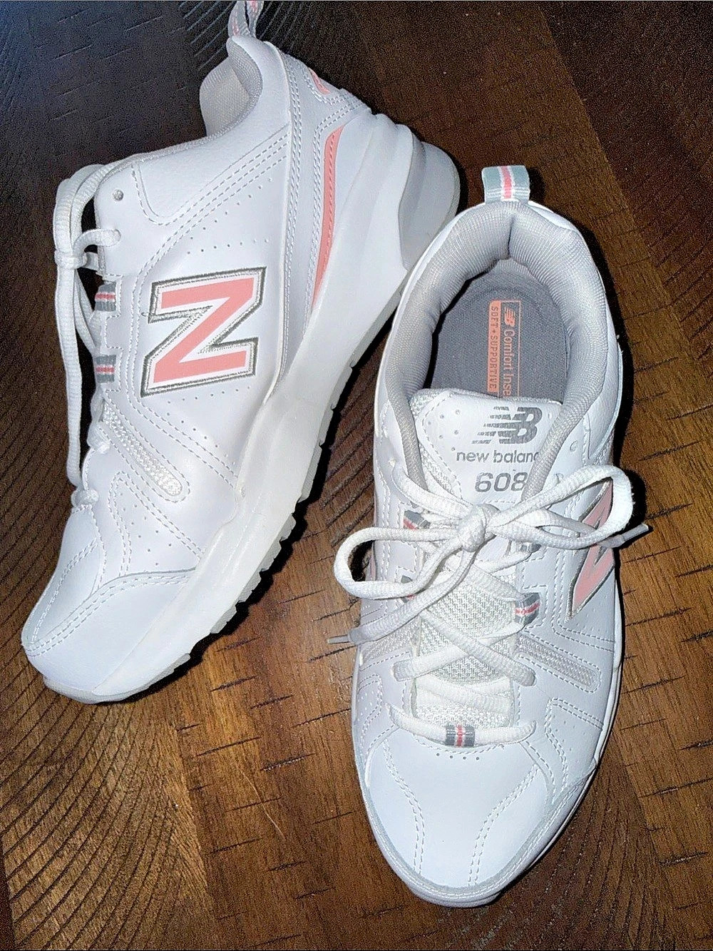 New Balance 608v5 White Pink Women's Sneakers US 8 M